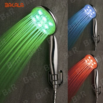  БАКАЛА Водосберегающая Цветни led накрайник за душ за баня Ръчен Накрайник за душ За баня Филтър Наставка QY-1007