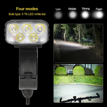  Водоустойчив Преден Велосипеден Фенер USB Мотор Акумулаторна лампа с 4 Режима на Каране на Колело Toch LED Дигитален Дисплей със зареждането Тип c