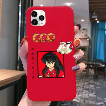  Горещ Аниме, Японски Карикатура на Инуяша Калъф за телефон iphone 12 11 Pro Max Mini XS 8 7 6 6S Plus X SE 2020 XR Червена Капачка