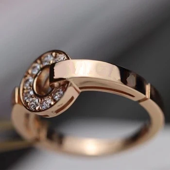  Гореща разпродажба е Подходящ Оригинален пръстен от сребро 925 проба за жени Двойка от розово злато Пръстен Класическо бижу с високо Качество Сватбен подарък