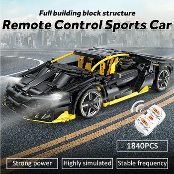  Град Създател на Дистанционното Управление Супер Спортен Автомобил MOC Модел Строителни Блокове на Технически RC коли Тухли Играчка За Деца Момчета