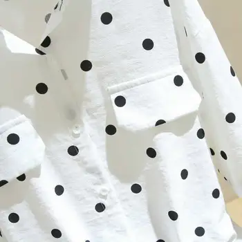  Дамски блузи Офис дамски памучни извънгабаритни Върховете Плюс Размера на Pink White Синьо С дълъг ръкав 2021 Пролет Корейски модерен ризи
