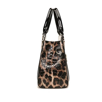  Дамски чанти луксозна дизайнерска марка от естествена кожа леопардовые чанти, дамски чанти голям капацитет чанта на рамото от телешка кожа