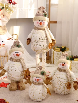  Дядо Коледа, Снежен човек Алпака Лосове Коледна Украса за дома на Коледната Коледна Кукла Домашни Фигурки за Декорация-Коледа