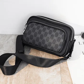  Ежедневни мъжки чанти, Модни портфейли с напречно сечение Чанта-месинджър Диагонално чанта Решетчатая Мъжка чанта през рамо 2020