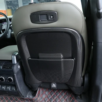  За Land Rover Defender 90 и 110 2020-2022 ABS Структура от въглеродни Влакна на Облегалката на столчето за кола Противоударная Покриване на Лентата с Етикети Автомобилни Аксесоари