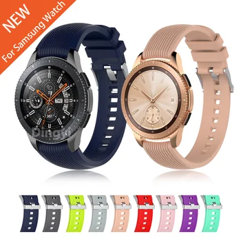  За Samsung Galaxy Watch 20/22 мм Силикон каишка 42/46 мм Gear S3 S2 Класически каишка за Amazfit GTR/Huawei Watch 2 GT гривна каишка