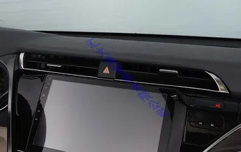  За Toyota Camry 2018-2021 Украса на колата ABS Хром Средната Покриване на Бала отвори за въздух Тапицерия на арматурното табло Рамка Bezel Формоване Гарнитура