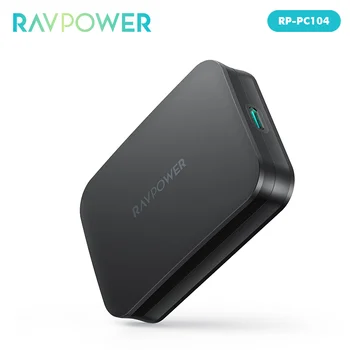  Зарядно устройство RAVPower 60 W GaN Бързо зареждане на 3,0 Тип C PD Лека переноска Тънък светлина за iPhone 12 13 Pro Max Бързо зарядно устройство за лаптоп PD