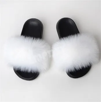  Зимни дамски домашни чехли от изкуствена кожа Пързалки Нови пухкави пързалки от изкуствена кожа за момичета Зашеметяващи обувки Ежедневни размити пързалки Сандали от изкуствена кожа
