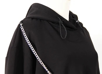  [ИАЛ] Свободна засаждане Бяла Ежедневни hoody с цип Нова hoody с качулка и дълъг ръкав За жени Голям размер Модерен Прилив на Пролет Есен 2022 1DE2922