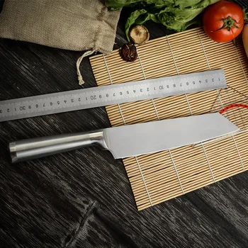  Изцяло стоманена кухненски нож с права дръжка от неръждаема стомана за нарязване на месо с кухненски нож на главния готвач