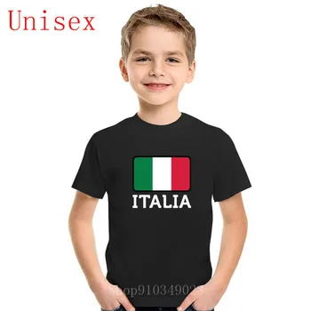  Италия Флаг на Италия с принтом детска тениска детска мода хипстер Гореща разпродажба на Блузи с къс ръкав дрехи за момчета Модни поп-дрехи за момичета