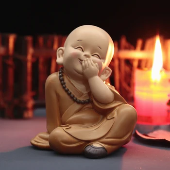  Керамични Будистки Статуи Малки Монаси Модерна Мини-Скулптура Монах Чай Статуетка На Миниатюрни Фигурки За Аксесоари За Дома Интериор