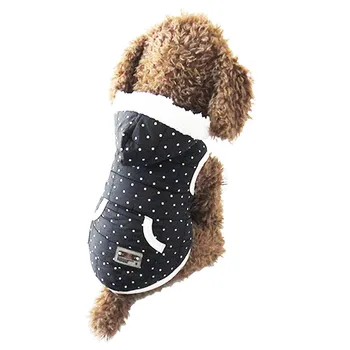  класически сладки точка /звезди/лък в стила на домашни кучета зимно палто топли дрехи за кучета с качулка нови дрехи за вашето кученце кучето жилетка S-XL Размер