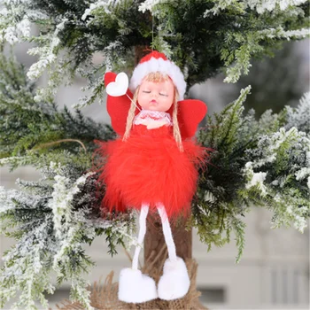  Коледно Дърво За Украса Кукла Ангел Висулка Коледна Украса 2021 Коледна Украса Ноел Весела Коледа Подарък