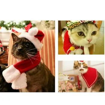  Коледно облекло за котки Облекло за Хелоуин за Котки Костюм Коледна премяна Дрехи за домашни котки за Чихуахуа Зимно топло облекло за домашни любимци