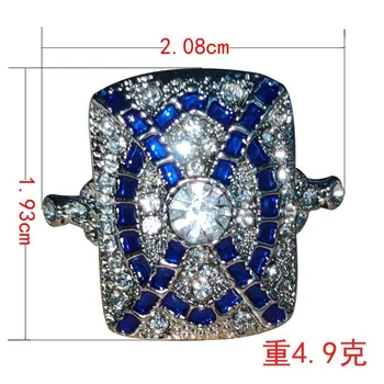  Красиви дамски пръстени корейската мода готически аксесоари Пълен Диамант Квадратен Циркон преувеличени вечерни златни бижута годежен пръстен