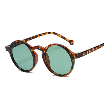  Кръгли Слънчеви очила Дамски Маркови Дизайнерски Vintage Слънчеви Очила Класически Очила за дами Малка дограма Огледало Ретро Oculos De Sol