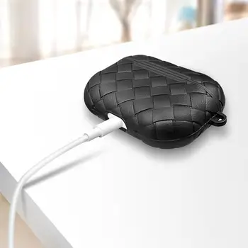  Луксозни Плетени Кожени Калъфи за слушалки За Apple AirPods Pro Bluetooth-Слушалки зарядно устройство ще захранване на Скоростната Защитен Мек Калъф За AirPods 1 2