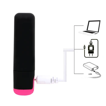  Мини Вибратор Куршум Секс стоки USB Акумулаторна батерия 10 Степени Силни Вибрации С домакинството е заек шапочкой Масажор точка G Секс играчки за жени