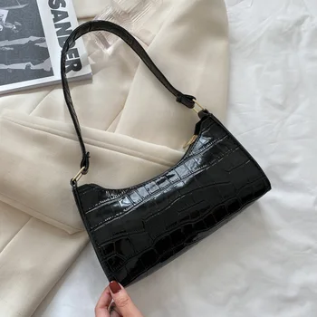  Модерен Изискан Закупуване на Ретро Ежедневни дамски чанти Чанти за рамо Дамски кожени обикновена чанта на верига за дамите