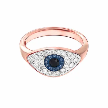  Модни бижута високо качество SWA очарователен син цвят, на змия, на луната, на листа, кристал, женски пръстен с лък романтичен подарък