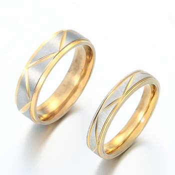  Модни триъгълни Саржевые мат пръстени от Неръждаема стомана за Годежни пръстени с обещания за мъже и жени на най-Добрата двойка на Коледен подарък