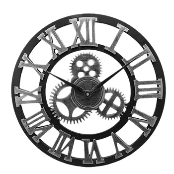  Назъбени Стенни часовници Художествени Декоративни Ретро Стенен часовник ще се инсталира на зми в стила на индустриалната епоха Украса на стаята Стенен