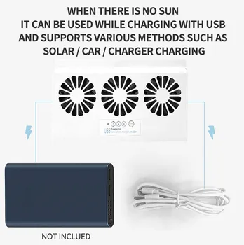  Най-новият Универсален USB Авто Фен На Слънчеви Батерии Авто Вентилатор На Слънчеви Батерии Авто Радиатор,Премахва Миризма Вътре