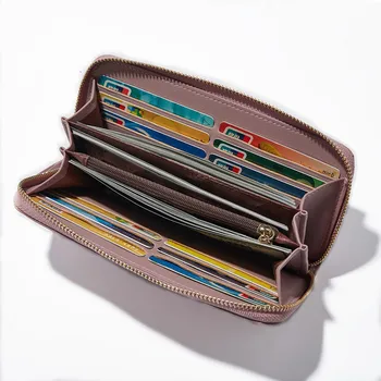  Нов Дизайн на жена в чантата си Модерен Дълъг женски портфейл клатч от изкуствена кожа за Дамски портмонета на Държач за карти от Дамски чанти и калъфи за телефони