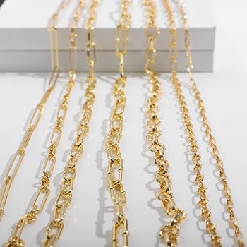  Нов Дизайн на Огромна Дебела Верига Огърлица Femme Bijoux Златни Метални Веригата Ръчно изработени Перлена Огърлица Колие бижутата
