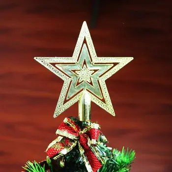  Нова Година На Златни Topper Подарък На Върха На Дървото Виси Блестящите Коледна Елха На Главната Звезда На 2022 Година