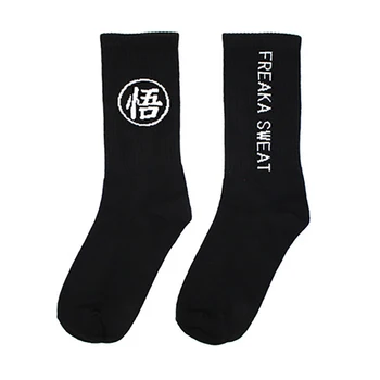  Нови модни мъжки чорапи с шарени надписи Унисекс Чорапи-Меки и Удобни от чист памук Ежедневни универсални Аниме Харадзюку Готин стил