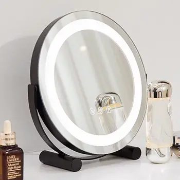  Осветено Козметично огледало за грим с led подсветка и 10-кратно увеличение на Осветява Тоалетен Козметично Огледало за Подаръци в спалнята