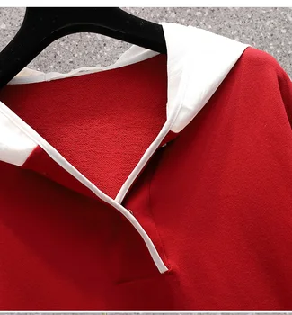  Плюс Размер 4XL Памучен спортно сако с качулка за жени с дълъг ръкав Свободни Извънгабаритни Коледни червени капаци на улични Топли дрехи Y2K