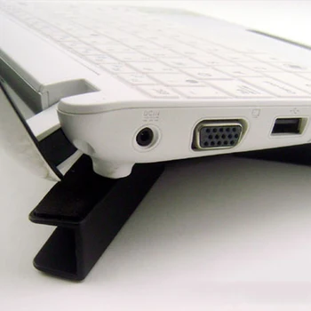  Поддръжка на маса за лаптоп Двоен Вентилатор за Охлаждане Поставка за преносим компютър Сгъваема поставка за USB Титуляр за багажник Черен Лаптоп, Периферни устройства 2021