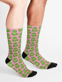  Полезни чорапи на екипажа Kermit The Frog Памучни черни дамски удобни забавни мультяшные женски дишащи момичета, най-Добрите спортни есента