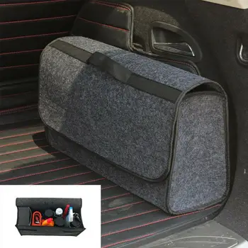  Портативен Сгъваем Органайзер за багажник на кола Филцови Тъкани За Съхранение Калъф За полагане на Авто Вътрешният Контейнер чанти За прибиране на Кутия за съхранение на багажника на колата
