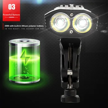  Предния Фенер мотор Акумулаторна батерия USB 3 Режима на Висока Мощност LED Главоболие Фенер Осветление на Волана Фенер Велосипеден Фенерче FL2471