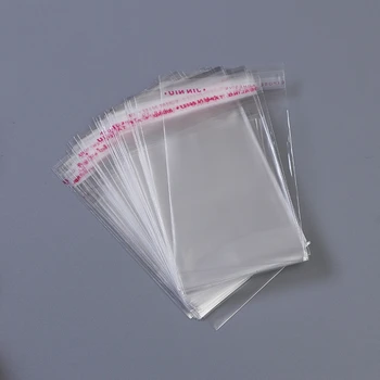  Прозрачен Пластмасов Самоклеящийся Чанта Самоуплотняющиеся Малки Пакети За Писалки, Бижута, Опаковка На Шоколади Плик Подарък Пакет За Опаковка На 