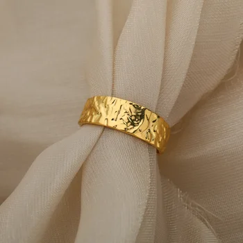  Прости Пънк-нередовна пръстени за жени и мъже От неръждаема стомана Златно брилянтният пръстен с отворен пръст 2021 Мода, Хип-хоп Вечер бижута подарък