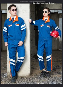  Работно облекло мъже, жени Гащеризон работни униформи ремонт на автомобили строител на гори Работен костюм механичен Склад Миньор Hi Vis Сигурност 4X