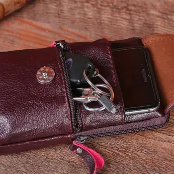 Реколта Поясная чанта от изкуствена кожа с линия за колан, Кобур за носене на телефона, портфейл за мъже