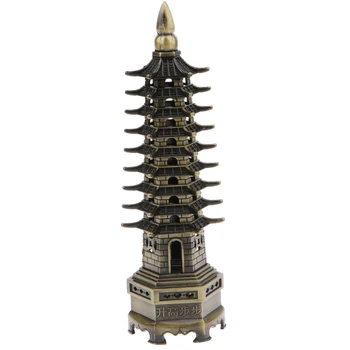  Ретро Модел Метална Вэньчан Пагода Кула Световната История На Архитектурата Изпъкнали Фигурки Статуя Начало Декор На Сувенири