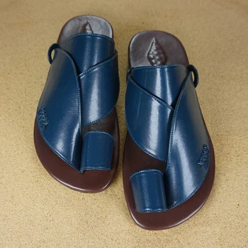  Сандали за мъже 2021 Лятна Ежедневни обувки Ретро Римските сандали са Удобни плажни обувки на плоска подметка с отворени пръсти Мъжки сандали на открито Размер 48