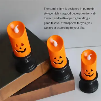 Светлината на Свещите Форма на Тиква LED Лампа Беспламенное Украса Настолна Лампа Украса за Хелоуин