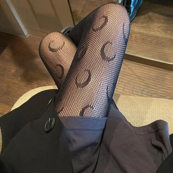  Секси дамски чорапогащи, чорапи с куха решетки, мрежести чорапи с пеперуда, секси черни лунните чорапи, Модни дамски чорапогащи