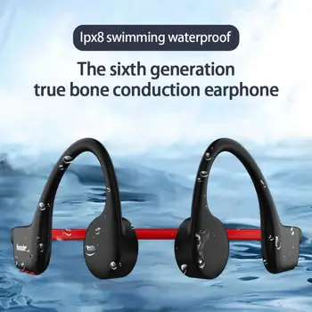  Слушалки с костна проводимост X6 Истинска Безжична Слушалка в ухото 16 Г Паметта Водоустойчиви Слушалки за плуване Режим MP3/ Слушалки
