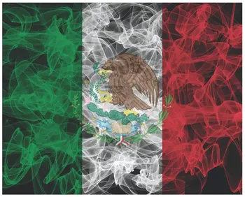  Стикер с Мексиканския флаг, Мексикански Дим флаг, Бандера ДЕ Мексико